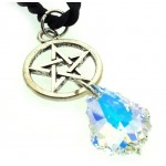 Swarovski Baroque Aurora Borealis Pentacle Pendant